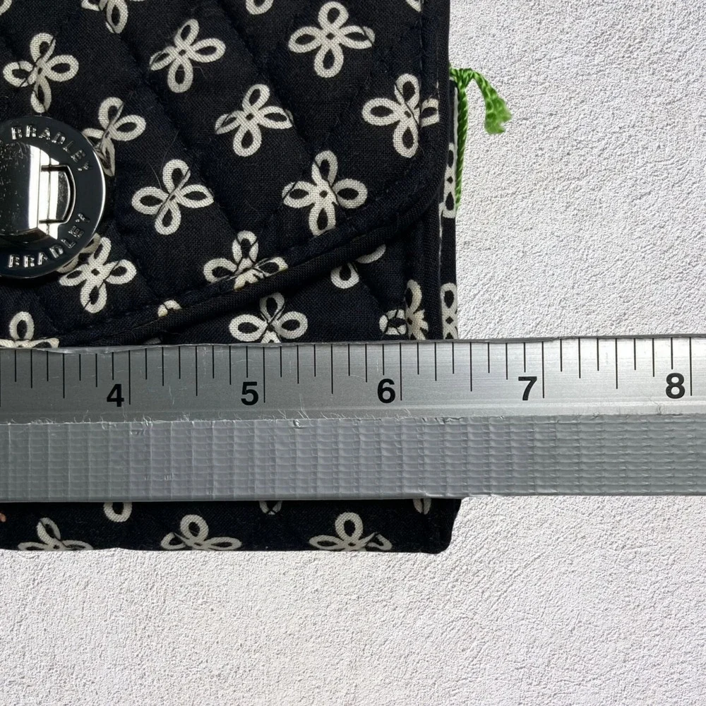 Vera Bradley Mini Concerto Turnlock Wallet Organizer Black Wristlet New